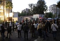 من مكان القصف الإسرائيلي على منطقة المزة في دمشق