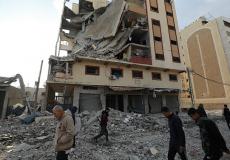 آثار القصف الإسرائيلي على غزة - أرشيف