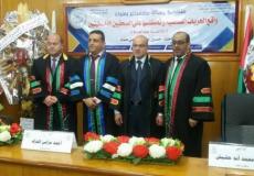 حسين حماد خلال حصوله على درجة الماجستير بغزة - أرشيف