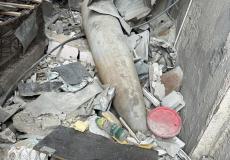 صاروخ غير منفجر في غزة - تعبيرية