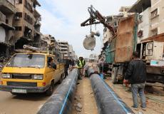 بلديةُ غزّة تشرع بتنفيذ أعمال إصلاح لخط تصريف بركة الشيخ رضوان