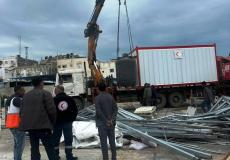 الهلال الأحمر يتمكن من نقل مستشفى ميداني كامل لمدينة غزة