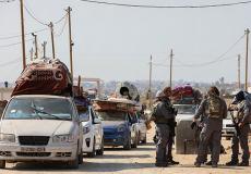 محور نتساريم على طريق صلاح الدين - الصورة خلال فترة الهدنة الماضية