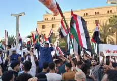 مظاهرات داعمة للقضية الفلسطينية في منطقة الحسين بالقاهرة