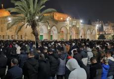 80 ألف مصل يؤدون صلاتي العشاء والتراويح بالمسجد الأقصى