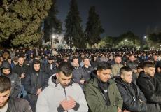 80 ألف مصل يؤدون صلاتي العشاء والتراويح بالمسجد الأقصى