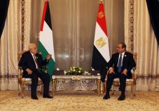 الرئيس الفلسطيني عباس ونظيره المصري السيسي
