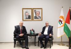 لقاء حسين الشيخ مع ممثل روسيا لدى السلطة