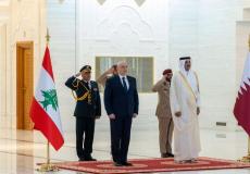 أمير قطر يستقبل الرئيس اللبناني