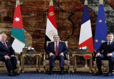 القمة الثلاثية بين السيسي والعاهل الأردني وماكرون