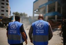 موظفو الأونروا في غزة - تعبيرية