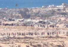 مواطنون يتوجهون لاستلام المساعدات من رفح (منصات التواصل)