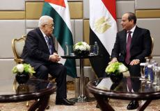 الرئيس محمود عباس مع السيسي