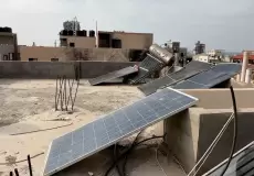 ألواح الطاقة الشمسية في غزة