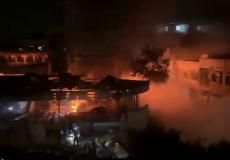 قصف مدرسة فهمي الجرجاوي بمدينة غزة