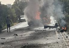 من قصف السيارة جنوب لبنان