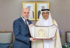 الهباش يبحث تعزيز التعاون المشترك مع رئيس المجلس الأعلى للقضاء في قطر