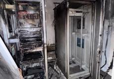 الموقع الأمني الذي تم إحراقه