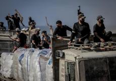 مساعدات داخلت غزة أمس بتأمين كامل من العشائر