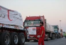 مساعدات مصرية إلى غزة