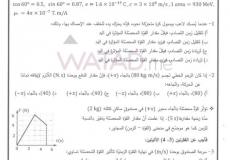 حلول امتحان الفيزياء توجيهي 2025 الفرع العلمي