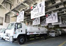 حمولة مساعدات إماراتية تصل العريش لنقلها لقطاع غزة لاحقا