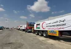 قافلة المساعدات الـ23 تنطلق من مصر لإغاثة أهل غزة
