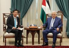 لقاء الرئيس عباس مع نائب وزير الخارجية الياباني