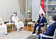 الرئيس المصري السيسي يستقبل رئيس الوزراء القطر عبد الرحمن