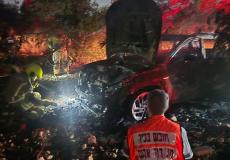 السيارة المشتعلة في كفر قاسم