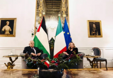 الرئيس عباس ورئيسة وزراء إيطاليا