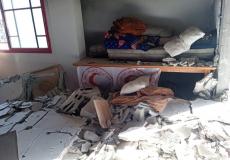 آثار قصف الاحتلال مقر جمعية الهلال الأحمر في خانيونس