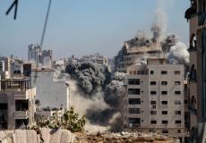 قصف الأبراج في مدينة غزة