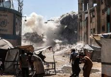 القصف في مدينة غزة