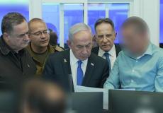 نتنياهو في غرفة عمليات الشاباك خلال عملية الاستهداف في الدوحة (GPO)