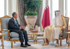لقاء أمير قطر مع وزير الخارجية المصري بالدوحة