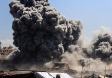 القصف الإسرائيلي في مدينة غزة