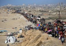 نازحون من شمال قطاع غزة نحو الجنوب