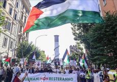 مظاهرات في روما لوقف الإبادة في غزة