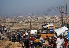 نزوح العائلات من مدينة غزة