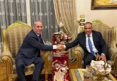 وزير الخارجية المصري ونائب رئيس دولة فلسطين