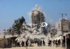 الجيش الإسرائيلي يقصف برج مشتهى غرب مدينة غزة