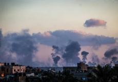 غارات إسرائيلية بالمناطق الشرقية بمدينة خانيونس - أرشيف