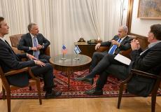 نتنياهو وديرمر مع كوشنر وويتكوف