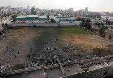 دمار الملاعب في غزة جراء الحرب.