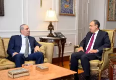 وزير الخارجية المصري مع نائب الرئيس الفلسطيني