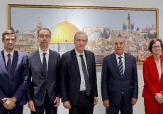 حسين الشيخ يجتمع مع وفد رفيع من الاتحاد الأوروبي