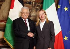 اجتماع الرئيس عباس مع رئيسة وزراء إيطاليا في روما