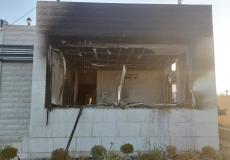 مستوطنون يضرمون النار في منزل بقرية أبو فلاح