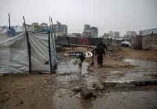 تأثير المنفخض الجوي على خيام النازحين